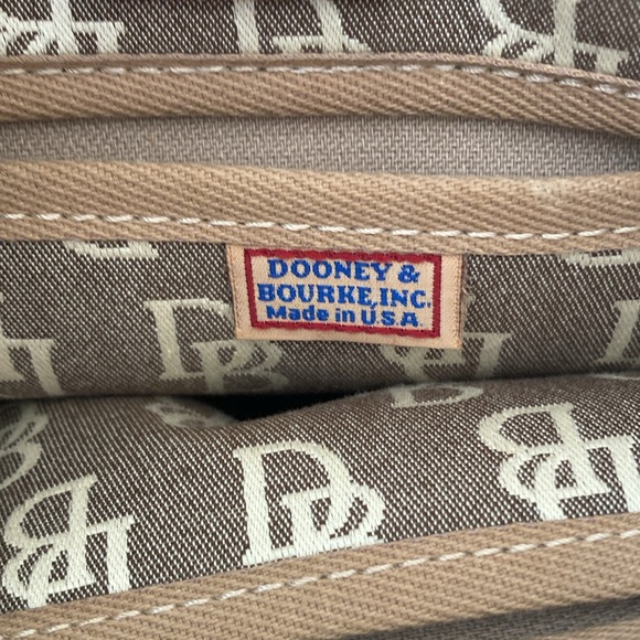 Dooney & Bourke Logo Canvas and Leather Tassel Bag - Picture 4 of 8